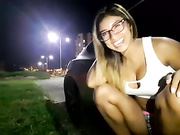 sofiasexhot in the car at night video